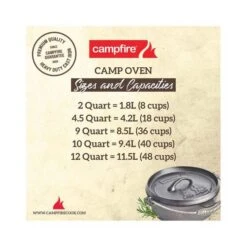 Campfire Pre Seasoned Cast Iron Camp Oven 4.5 Quart 17 Campfire Pre Seasoned Cast Iron Camp Oven 4.5 Quart -Camping Series Shop BCF 213607 06 hi res