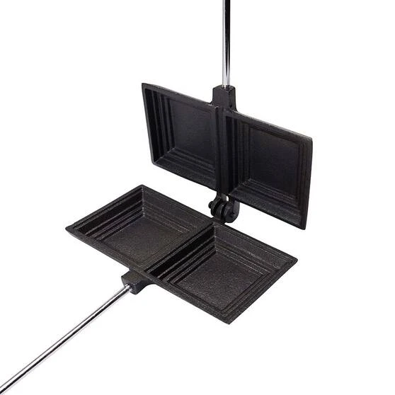 Campfire Cast Iron Jaffle Iron - Double, Pre Seasoned 2 Campfire Cast Iron Jaffle Iron - Double, Pre Seasoned - Image 2