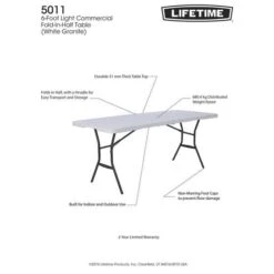 Lifetime Blow Mould Folding Table 183cm 7 Lifetime Blow Mould Folding Table 183cm -Camping Series Shop BCF 217063 03 hi res