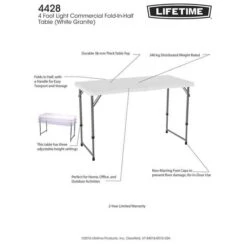 Lifetime Blow Mould Folding Table 121cm 7 Lifetime Blow Mould Folding Table 121cm -Camping Series Shop BCF 344201 03 hi res