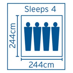 Coleman Excursion Instant Up Tent 4 Person 7 Coleman Excursion Instant Up Tent 4 Person -Camping Series Shop BCF 521166 03 hi res