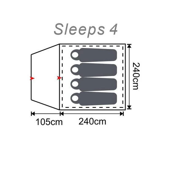 Wanderer Kalbarri Instant Tent 4 Person 1 Wanderer Kalbarri Instant Tent 4 Person