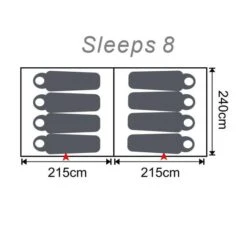 Wanderer Kalbarri Instant Tent 8 Person