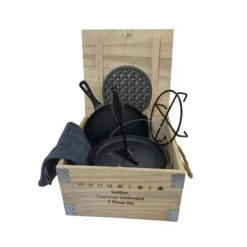 Wanderer Settler 3.5L Cast Iron Set -7 Piece -Camping Series Shop BCF 602321 19 hi res