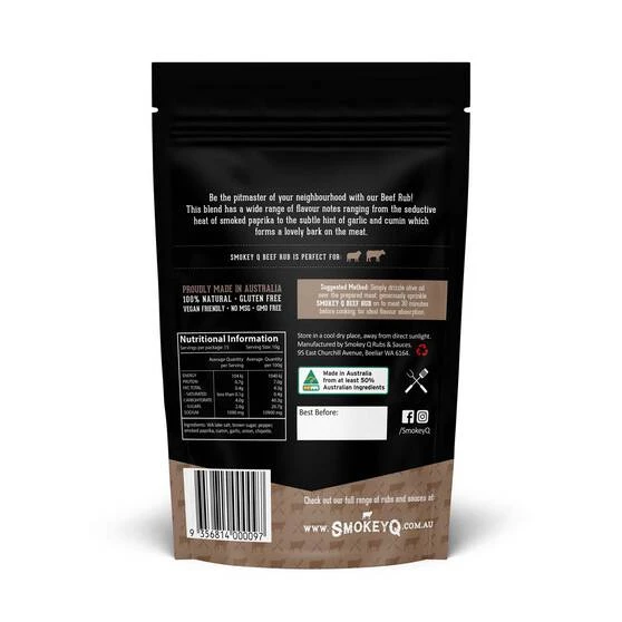 Smokey Q Beef Rub Pouch 150G 1 Smokey Q Beef Rub Pouch 150G