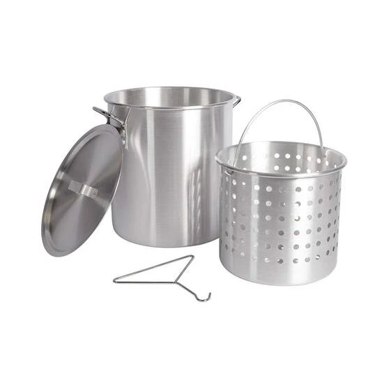 Campfire Aluminium Stock Pot And Basket 30L 1 Campfire Aluminium Stock Pot And Basket 30L