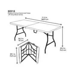 Peakform 6ft Centrefold Blow Mould Folding Table -Camping Series Shop BCF 634100 04 hi res
