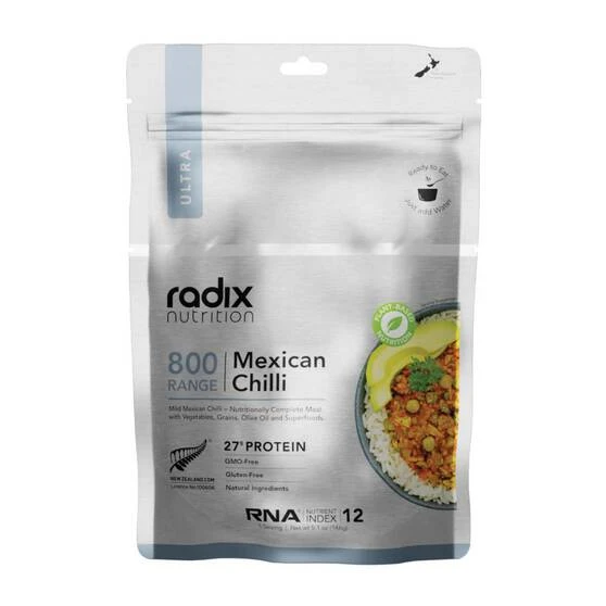 Radix Nutrition Freeze Dried Plant Based Mexican Chilli Ultra 800kcal 1 Radix Nutrition Freeze Dried Plant Based Mexican Chilli Ultra 800kcal